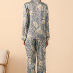 Long Sleeved Silk Pajama Set in Print - BASK™