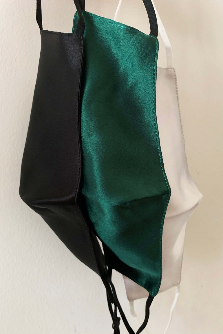 ULTRA Silk Face Covering - Emerald (No filter pocket. No nose wire) - BASK ™