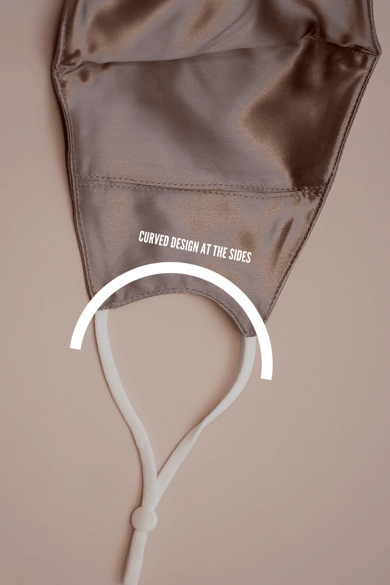 STELLAR Silk Face Mask - Rust (with Nose Wire and Filter Pocket) - BASK ™