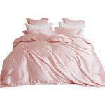 Silk Fitted Sheet and Silk Duvet Cover Full Set- Queen Size - BASK™