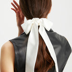 Silk Hair Ribbon - Pearl White - BASK™