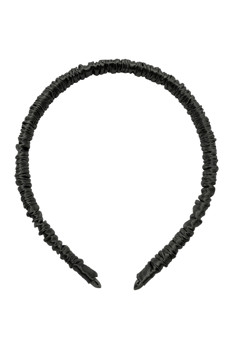 Silk Headband (Thin) - Charcoal Grey - BASK ™