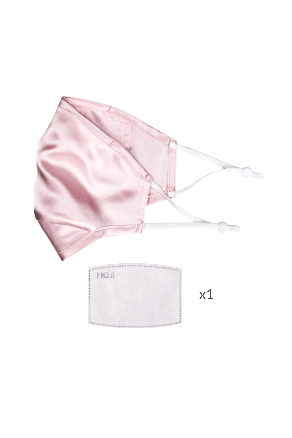 ULTRA Silk Face Mask - Pink (with Filter Pocket and Nose Wire) - BASK ™
