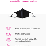 STELLAR Silk Face Mask with Filter Pocket (Pack of 3) - Black - BASK™