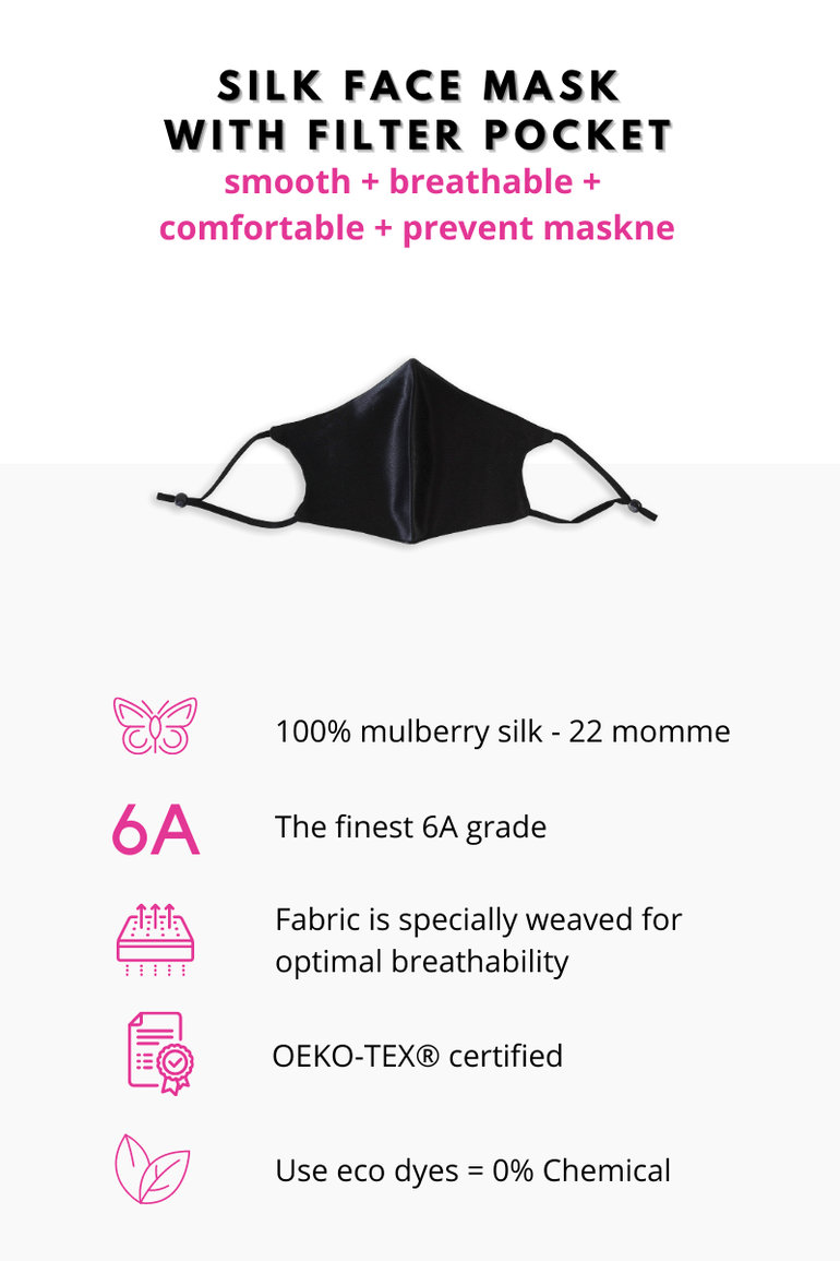 (Pack of 5) STELLAR Silk Face Mask with Filter Pocket - Multi - BASK ™