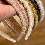 Silk Hairband (Thin) - Gold - BASK™