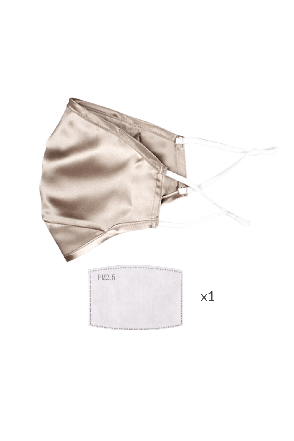 ULTRA Silk Face Mask - Champagne Gold (with Filter Pocket and Nose Wire) - BASK ™