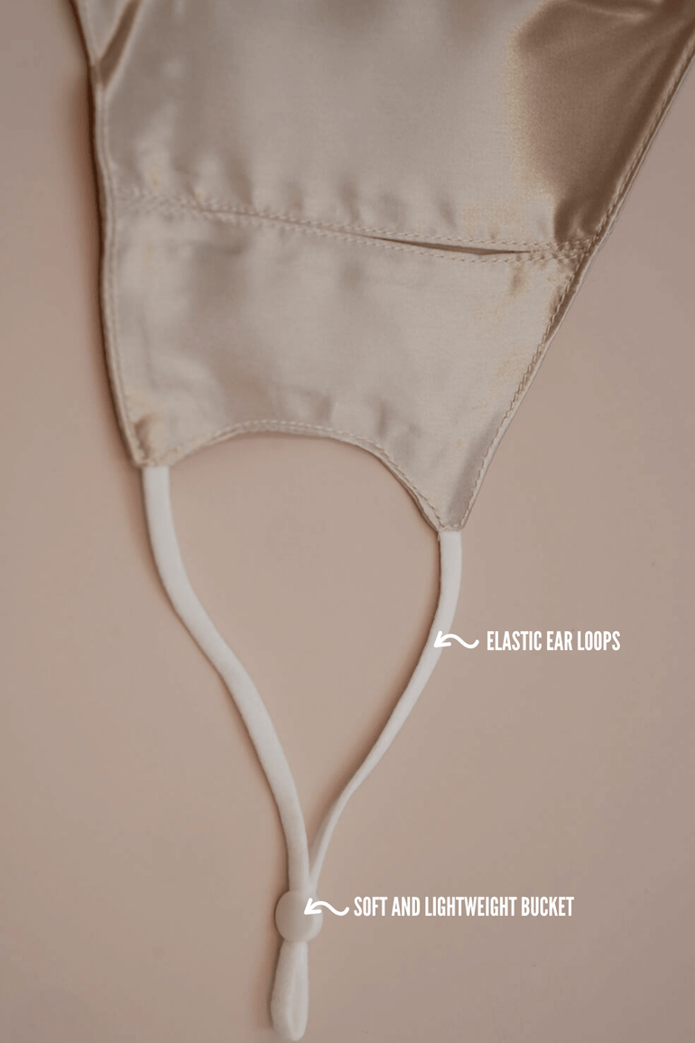 STELLAR Silk Face Mask - Light Yellow (with Nose Wire and Filter Pocket) - BASK ™