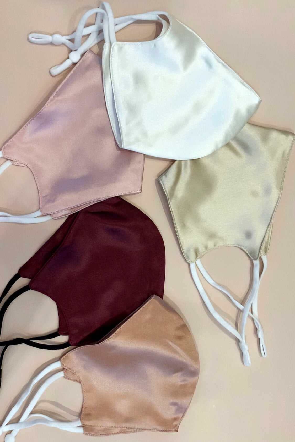 STELLAR Silk Face Mask - Pearl White (with Nose Wire and Filter Pocket) - BASK ™