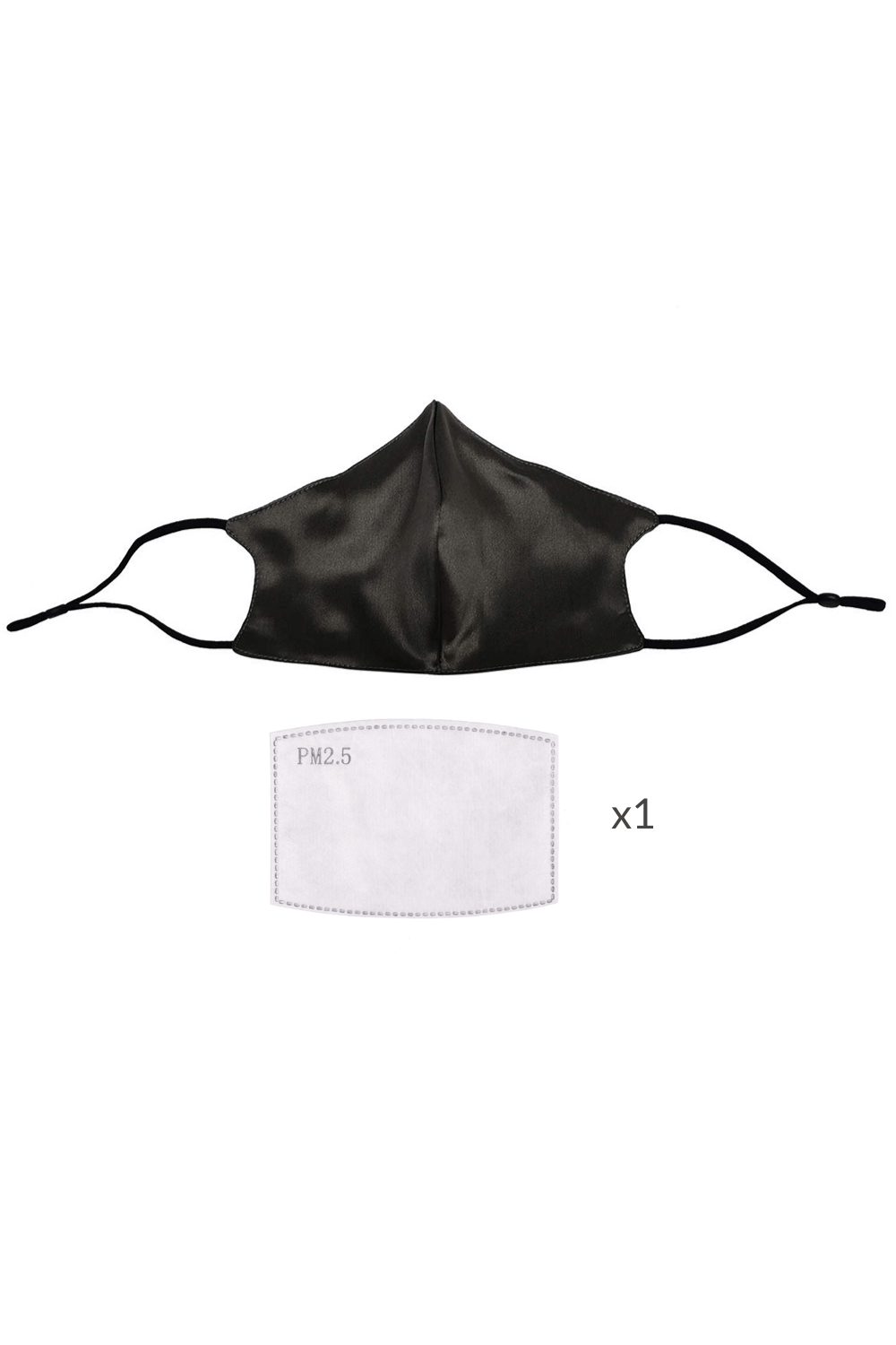 STELLAR Silk Face Mask - Black (with Nose Wire and Filter Pocket) - BASK ™