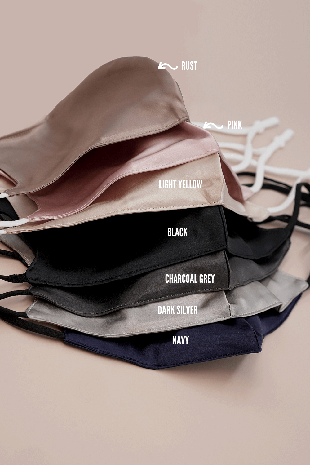 STELLAR Silk Face Mask - Pink (with Nose Wire and Filter Pocket) - BASK ™