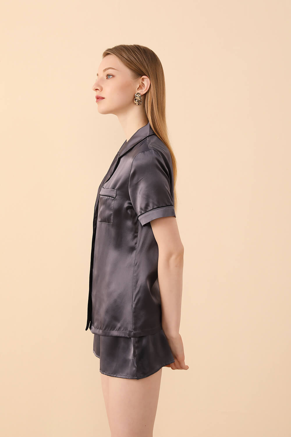 Silk Pyjamas Shorts Set - BASK ™