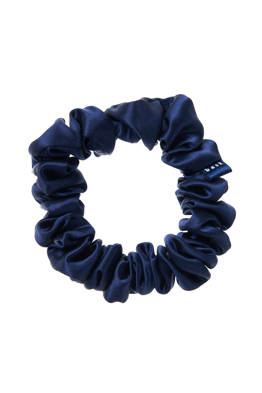 MIDI Silk Scrunchies - Navy Blue - BASK™