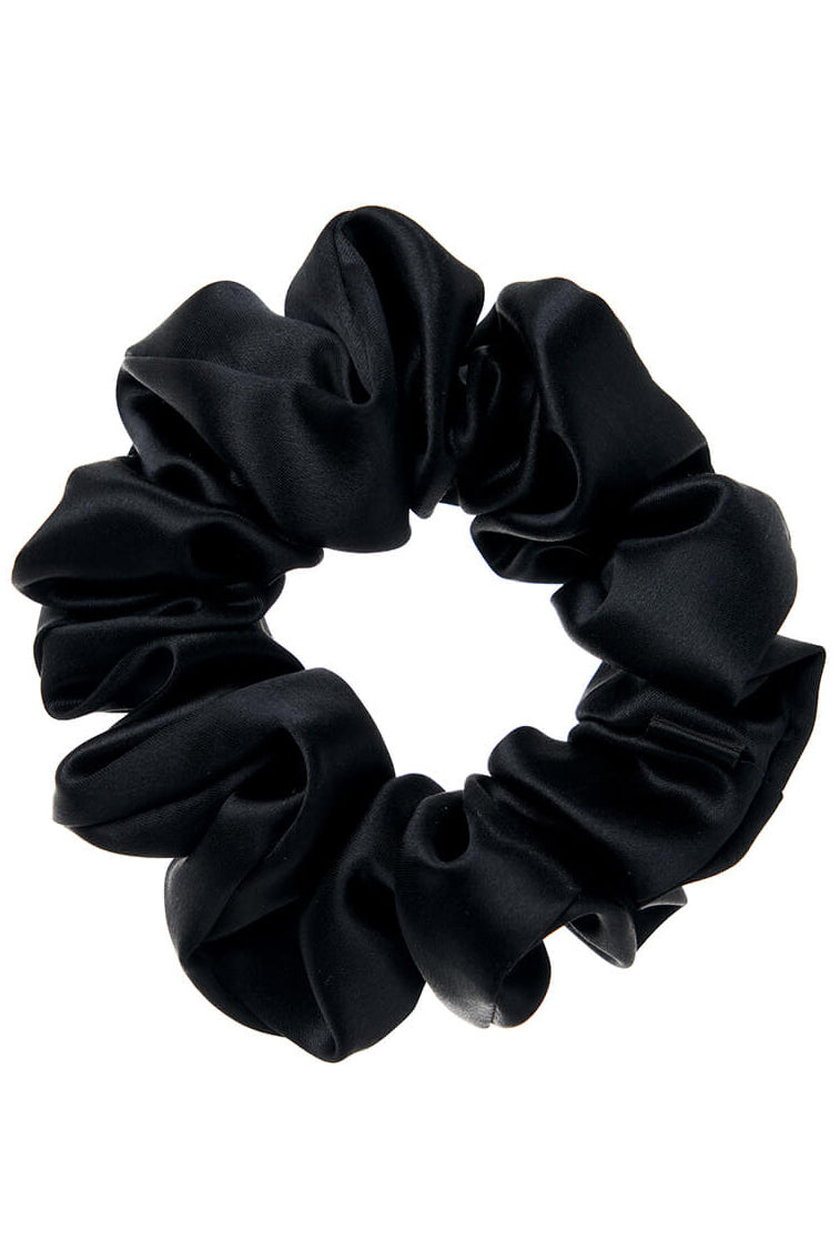 LARGE Silk Scrunchies - Black - BASK ™