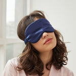 Silk Sleep Mask - Navy Blue - BASK™