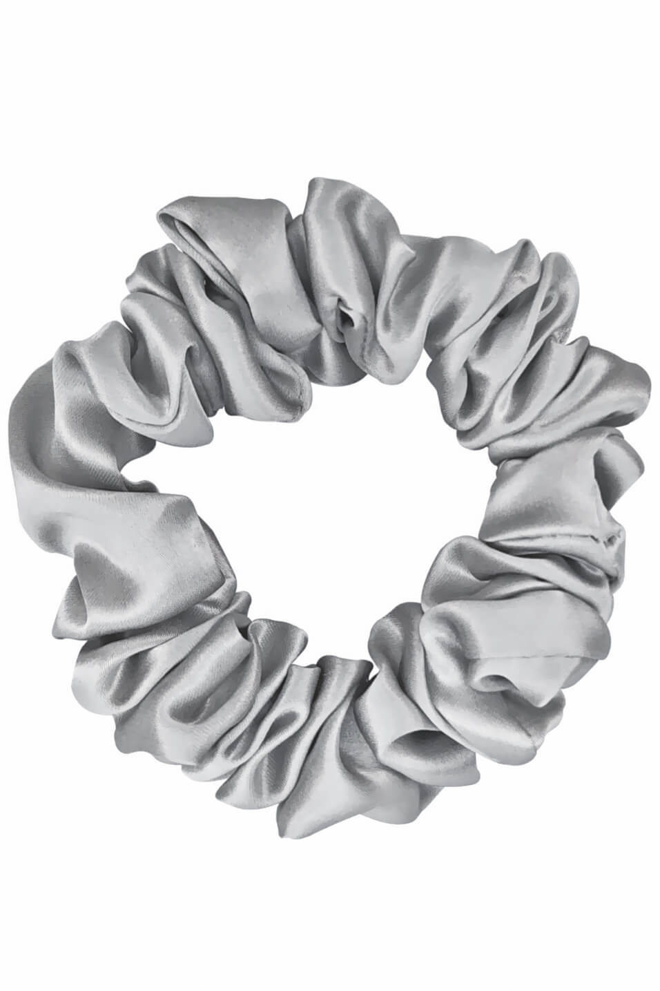 LARGE Silk Scrunchies - Silver - BASK ™