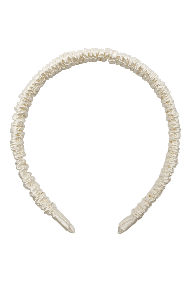 Silk Headband (Thin) - Pearl White - BASK ™